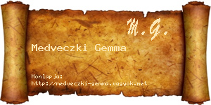 Medveczki Gemma névjegykártya
